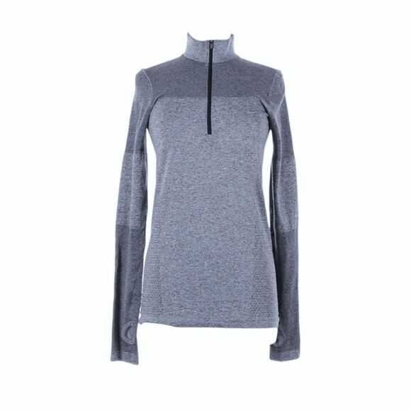 Nike Heathered Blue Colorblock Quarter Zip Fitted‎ Run Top - S Lightweight Layer - Picture 7 of 16